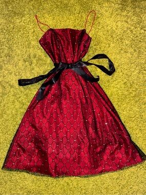 Vintage 90s Gothic Prom Formal Dress